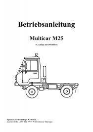 Reparaturhandbuch schaltpläne ersatzteilkatalog multicar m26 ddr. Betriebsanleitung Fur Multicar M25 Anleitungen M25 Muli Shop Transporte