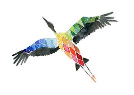 Flying Home Art Print Stork Migration Print Geometric Bird Modern Stork Print Wa Abstract Geometric Art Abstract Geometric Art Print Geometric Art Prints