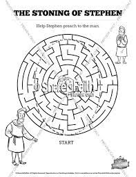 Help your kids dive deeper into this lesson with this stoning of stephen crossword puzzle. Acts 7 The Stoning Of Stephen Bible Mazes Sharefaith Kids