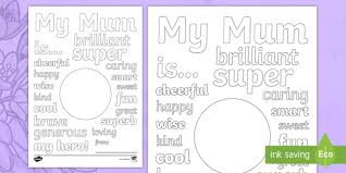 Celebrate mothers day in malaysia with ferns n petals. Mother S Day Describing Words Sheet Primary Resources