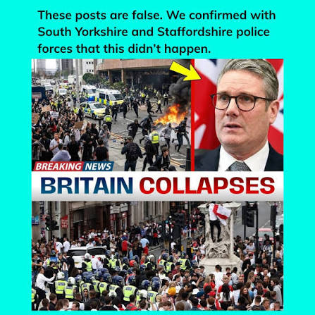 We found multiple social media posts with thousands of likes claiming that 460 masked rioters recently stormed migrant hotels in Rotherham and Tamworth, but this isn't true.