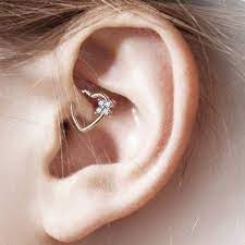 Rose Gold Daith Piercingbendable Heart Cz S 16gleft Etsy Daith Piercing Jewelry Daith Ear Piercing Daith Heart Piercing
