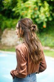 Find Out Where To Get The Skirt Half Bun Hairstyles Long Hair Styles Curly Hair Styles
