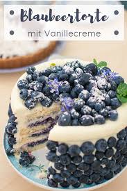 Blaubeertorte Mit Einem Hauch Orange Und Vanillecreme Backrezepte Blog Blaubeertorte Beeren Torte Kuchen Und Torten