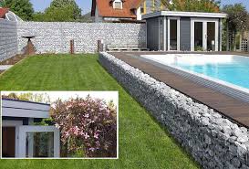 Gartenpavillon, gartenlaube und anderes erhalten. Gartenhaus Modern In Grau Weiss Mit Gabionen Aufbaustory