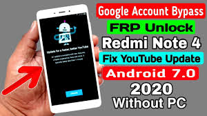 #redminote4frpbypass #minote4frpbypass #redminote4googleaccountbypass #redminote4gmailbypass #frpbypass #google #frp #unlock #remove redmi note 4 frp . Redmi Note 4 Soluciona El Problema De Actualizacion De Youtube Cuenta De Google Frp Bypass 2020 Android 7 0 Sin Pc Gsmneo