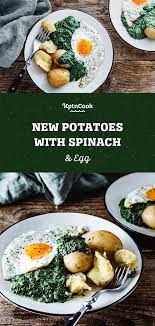 New Potatoes With Spinach Egg Rezept Rahmspinat Rezepte Rahmspinat Nahrstoffreiche Rezepte