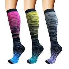 3 5 Pairs Compression Socks Women Men Best Medical Nursing Hiking Travel Flight Socks Runni Womens Compression Socks Compression Socks Mens Cycling Socks