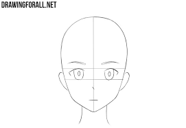 This tutorial explains how to draw an anime woman's head and face step by step. How To Draw An Anime Face