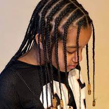 Rhi Rhi Modeling Her Latest Tribal Braid Inspired Protective Hairstyle No Extensions Added I Think Latest Braided Hairstyles Hair Styles Natural Hair Braids