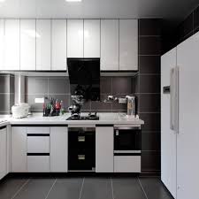 Use the contact paper to cover some of the flat surfaces of the cabinets, such as the doors, facings or the border where the cabinet tops meet the ceiling. White Wall Sticker Kitchen Cupboard Door Cover Self Adhesive Vinyl Film 61x250cm Ebay