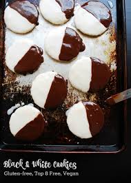 Black And White Desserts Names Black White Cookies Gluten Dairy Egg Soy Peanut And Tree Nut Free Top 8 Free Vegan Recipe Dessert Recipes Tree Nut Free White Cookie