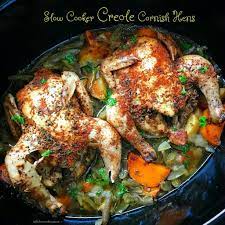 Slow Cooker Creole Cornish Hens Video Recipe Slow Cooker Dinner Recipes Slow Cooker Recipes Healthy Slow Cooker Cornish Hen