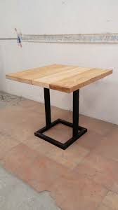 Mesa De Madera Y Forja Medidas 80x80 X75cm Para Bar Restaurante Y Hosteleria Posibilidad D Mesas De Bar Mobiliario Para Restaurante Muebles Para Restaurantes