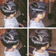 This chic cut can be parted several ways or accessorized with a jeweled headband for a bit of sparkle. Pixie Haircut For Black Women African American Hair 2014 Black Hair Short Haircut Curled Hair Short Hairstyles Hair Styles Relaxed Hair Hair Styles 2014