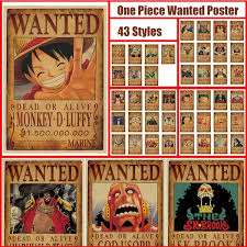 Esta é a página onde podemos sempre ter uma rápida visão de ter atualizado os piratas de one piece mais procurados da série com seus cartazes de recompensas e valores. Anime One Piece Poster Luffy Wanted Zoro Nami Franky Boa Law Character Collection Wall Decor Prints Vintage Kraft Paper 51 5x36cm 72 5x26cm Wish