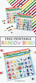 Free Bingo Games To Play Offline Free Printable Rainbow Bingo Rainbow Party Games Rainbow Themed Birthday Party Rainbow Theme Party