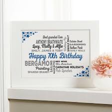 Looking for the ideal 70th birthday men gifts? 70th Birthday Gifts For Men Personalised Word Art Pictures