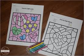 Dogs love to chew on bones, run and fetch balls, and find more time to play! Free Valentine S Day Color By Sight Word Worksheets