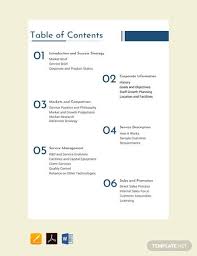 Free Business Plan Table Of Contents Template Pdf Word Doc Excel Apple Mac Pages Apple Numbers In 2020 Table Of Contents Template Table Of Contents Page Free Business Plan