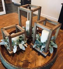 Wood Lantern Wood Lantern Centerpiece Farmhouse Style Etsy Wood Lantern Centerpiece Wood Candle Lantern Wood Lantern