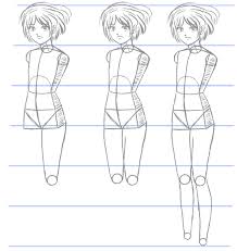 How To Draw Manga Bodies In Three Quarter Angle Gif 552 584 Drawings Manga Drawing Anime Body Drawing