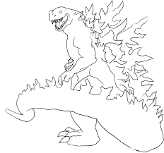 Godzilla monster coloring pages for kids, how to draw godzilla, godzilla drawing and coloring. Drawing 12 From Godzilla Coloring Page