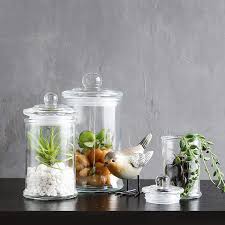 Grant howard 50873 jumbo 92 ounce wide mouth mason embossed glass storage jar canister with airtight lid for kitchen or bathroom, clear. Buy Kmwares 3pcs Set Small Mini Clear Glass Premium Quality Apothecary Jars Bathroom Storage Vanity Organizer Canisters For Cotton Balls Swabs Makeup Sponges Bath Salts Q Tips Online In Indonesia B086yczfns