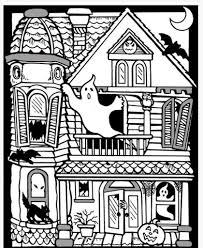 Coloring Pages Free Simple Haunted House Coloring Page