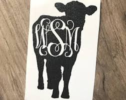 Download Glitter Cow Decal Cow Sticker Cow Monogram Calf Monogram Steer Monogram Ffa Monogram Steer De Monogram Vinyl Decal Monogram Stickers Monogram Decal
