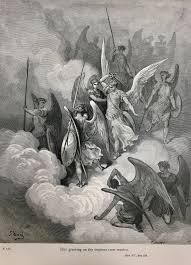 Paradise Lost Milton Biblical Illustration Gustave Dore Painting Art