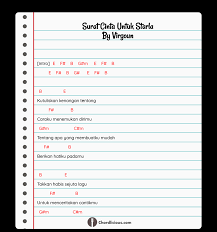 Chord Surat Cinta Untuk Starla Virgoun By Chordlicious Com Medium
