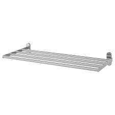 Wall shelves turn empty walls into a great place to store and show off your things. Brogrund Wall Shelf With Towel Rail Stainless Steel 263 8x105 8 Ikea