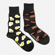Mens Socks Mismatched Socks Bacon Eggs Fun Socks Crazy Socks Mismatched In 2020 Cool Socks Mens Socks Funky Socks