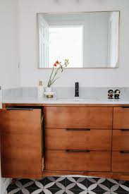 Mid Century Rich Brown Bathroom Cabinets In 2020 Beautiful Bathroom Designs Brown Cabinets Mid Century Modern Design