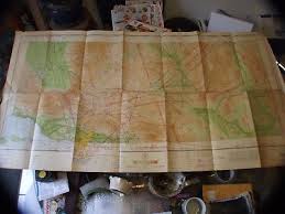 Vintage Rare 1942 Sectional Aeronautical Chart Los Angeles