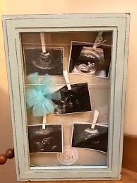 Baby Shower Shadow Box With Ultrasounds Pictures And Baby Shower Themed Trinkets Unique Baby Shower Decorations Baby Boy Shower Elephant Baby Shower Theme