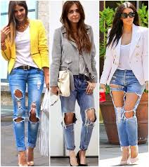 Resultado de imagem para look com calca jeans destroyed