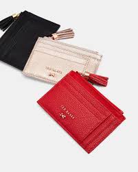 Double Sided Zip Leather Card Holder Red Wallets Ted Baker Leather Wallet Design Women S Designer Wallets Card Holder Leather