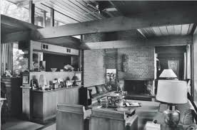 D.H. Copp House, Vancouver, BC, interior. Sharp and Thompson, Berwick,  Pratt (Ronald J. Thom, principal designer),