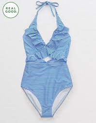 Aerie Ruffle One Piece Swimsuit Swimsuits One Piece One Piece Swimsuit