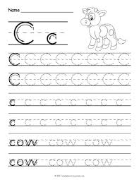Free Printable Tracing Letter C Worksheet Letter C Worksheets Letter Tracing Printables Tracing Letters