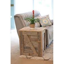 Gracie Oaks Menendez Crate End Table Walmart Com Crate End Tables Crate Side Table Wood End Tables