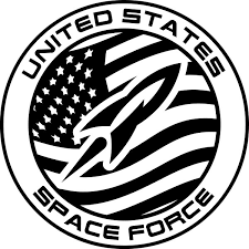 The president revealed the official logo for the space the design has what appears to be starfleet's delta spaceship symbol at its center, surrounded by the familiar blue globe, white stars and swooshed rings. United States Space Force Decal Sticker 01