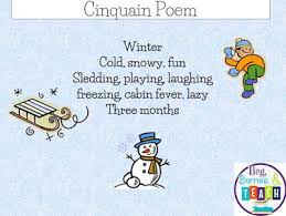 Winter Poetry And A Freebie Reading Response Journals Winter Poetry Cinquain Poems