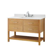Luckily, bathroom vanities ideal for small bathrooms comes in various shapes, sizes, colors, and quality. Home Decorators Collection Sadler 48 Inch 4 Drawer Bath Vanity In Birch With Marble Top In The Home Depot Canada