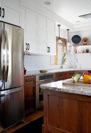 Kitchen cabinets wood uppers painted lowers. 5 Fresh Looks For Natural Wood Kitchen Cabinets