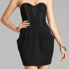 Final Reduction Guess Blk Studded Strapless Dress Nwt Guess Black Dress Dresses Guess Dress