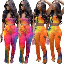 Now you can shop for it and enjoy a good deal on all you need to do is sort by 'orders' and you'll find the bestselling 2 piece set women on aliexpress! Tie Dye Sexy Two Piece Set Women Summer Festival Clothing 2020 2 Piece Set Crop Top And Stacked Pants Matching Sets Club Outfits Buy 2 Piece Pants Set Product On Alibaba Com
