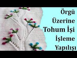 Orgu Uzerine Tohum Isi Isleme Yapilisi Krose Sapka Orgu Orgu Desenleri